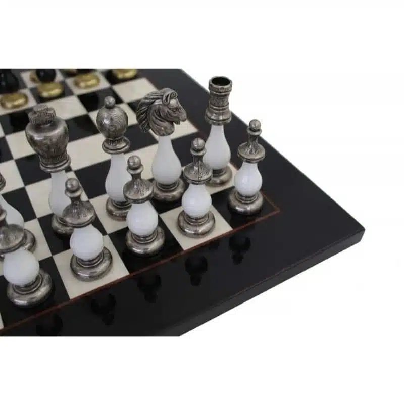Ensemble Jeu d'Echecs Bicolore V Echiquier en Bois d'Erable - Image 3
