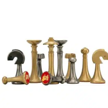 Jeu d'Échecs Contemporain - Échiquier et Backgammon à rangement en similicuir & Pièces en métal