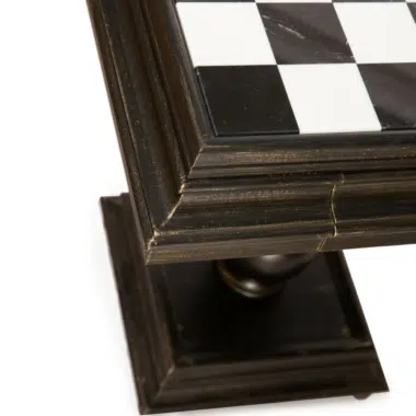 Jeu d'Échecs Fantaisie Staunton XL - Table Échiquier en bois et Albâtre & Pièces en bois et laiton massif