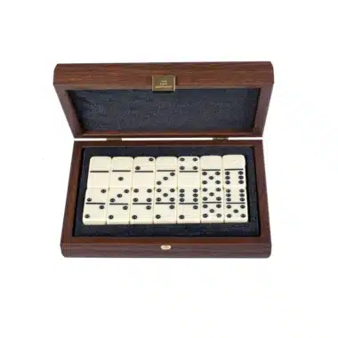 Alternative view of Set de Domino - Coffret en Bois de Noyer Foncé
