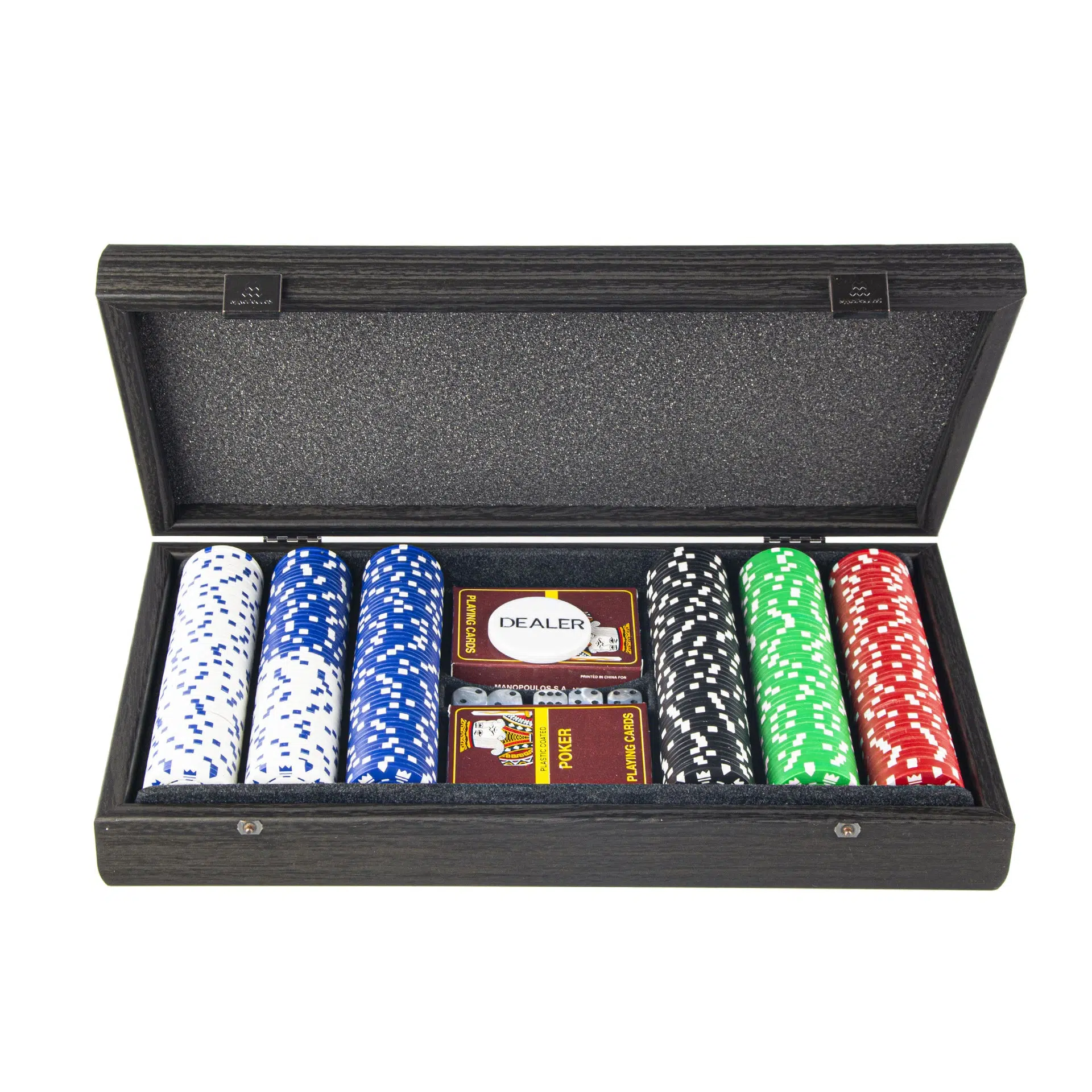 Ensemble de Poker 300 Jetons - Coffret en Bois Noir