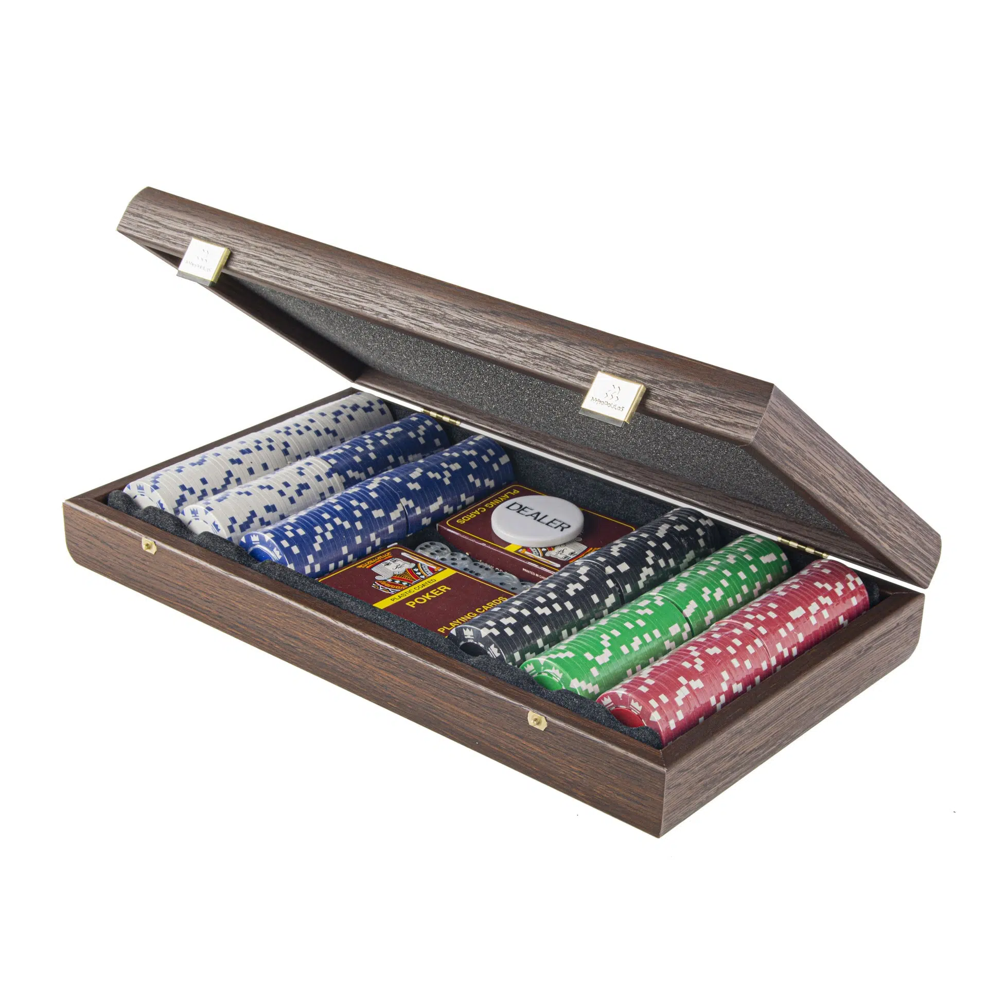 Ensemble de Poker - Mallette en Bois de Noyer Foncé - Image 3