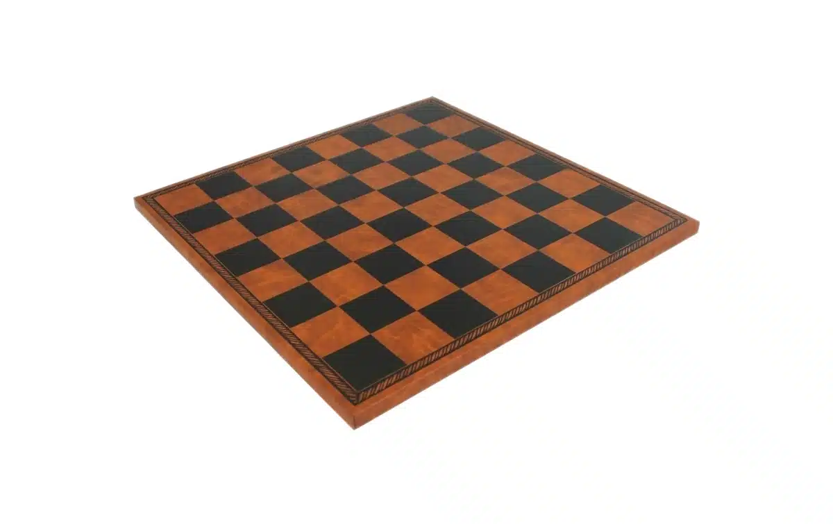 Jeu d'Echecs Fantasy Eau vs Feu en Résine et Échiquier en Similicuir Marron et Noir - Image 9