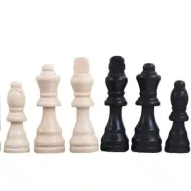 Jeu d'Echecs Classique - Échiquier en Similicuir et Pièces d'Echecs en Bois & Coffret de Rangement en Bois - Image 3