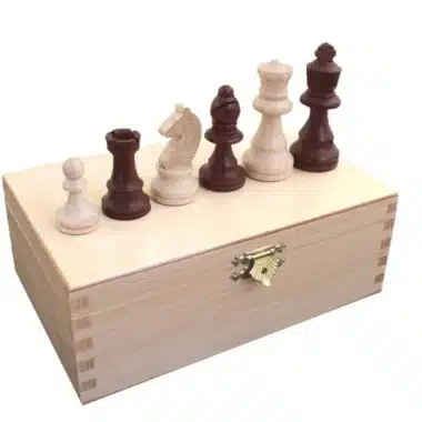 Jeu d'Echecs Débutant en Bois avec Rangement - Image 4