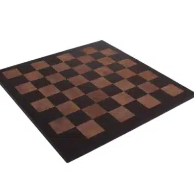 Jeu d'Echecs Sculpté en Bois de Palissandre & Échiquier en Cuir Véritable - Image 5