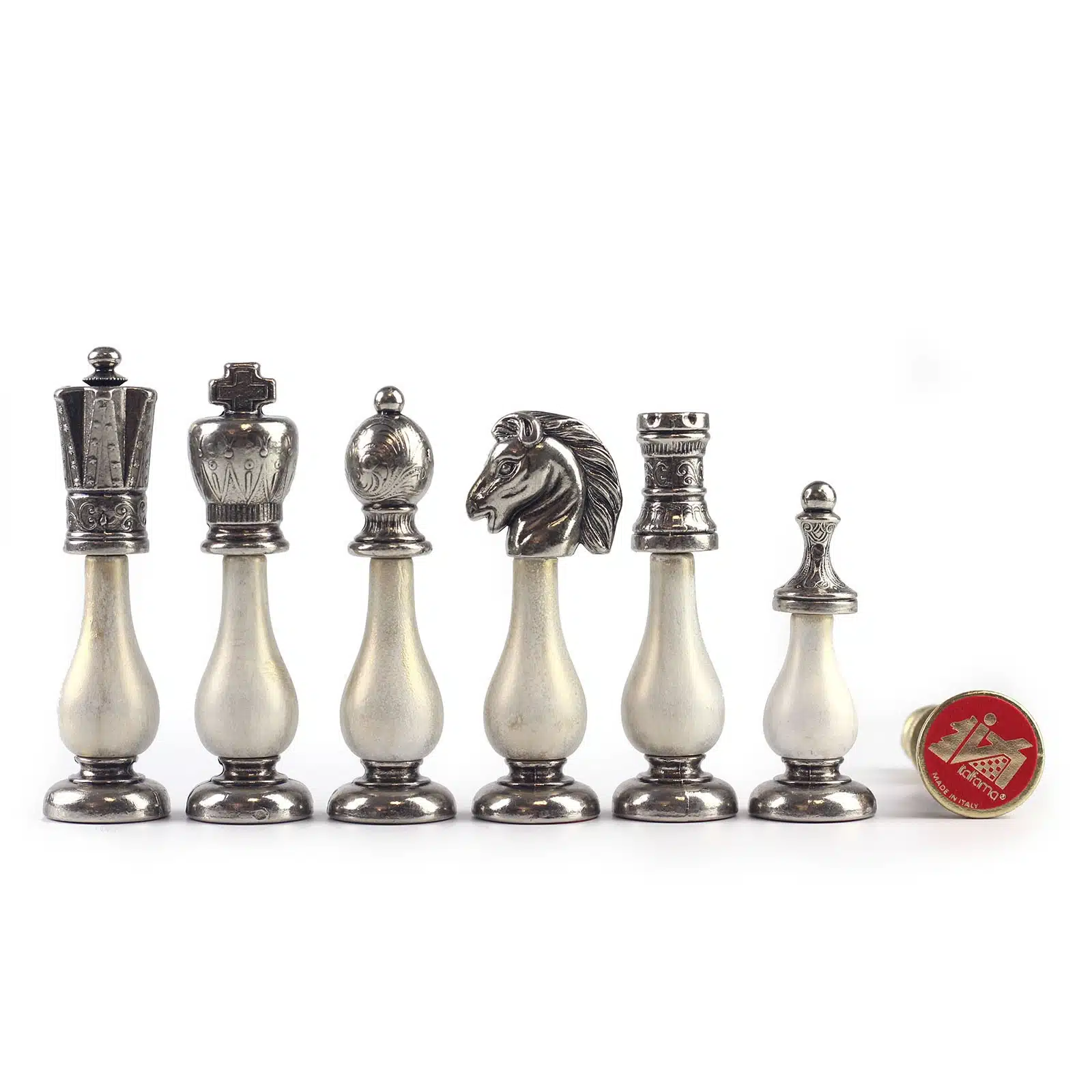 Jeu d'Echecs Noir et Blanc Staunton - Échiquier en Marbre et Bois avec Rangement & Jeu d'Échecs en Bois et Métal - Image 10