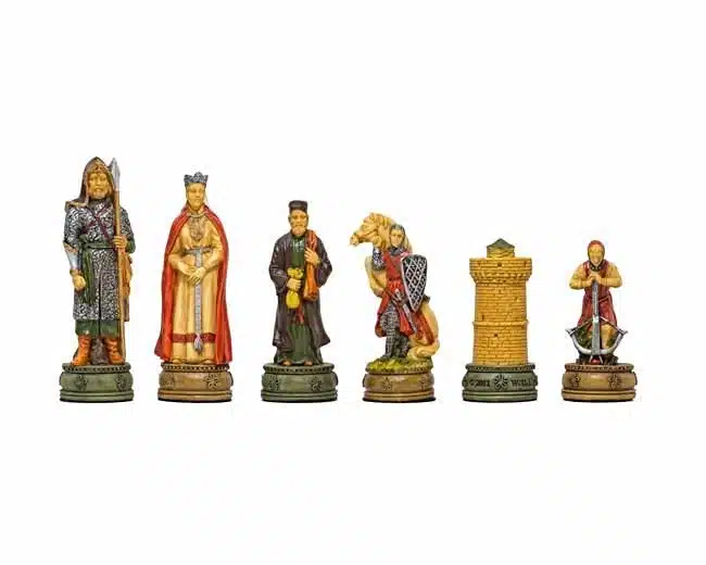 Jeu d'Echecs Camelot - Échiquier Similicuir & Jeu d'échecs en Résine - Image 5