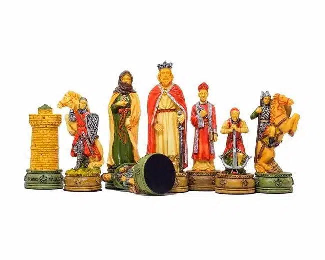 Jeu d'Echecs Camelot - Échiquier Similicuir & Jeu d'échecs en Résine - Image 3
