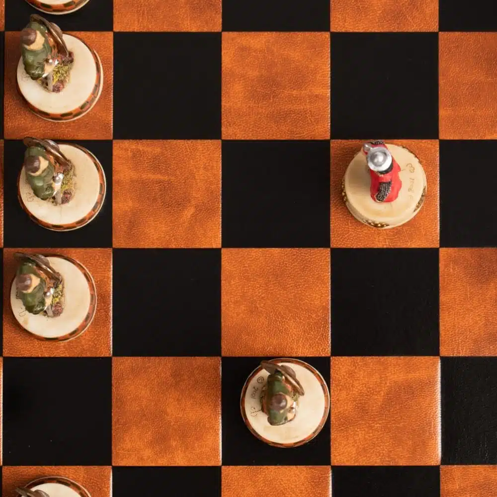 Jeu d'Echecs Guerre d'Indépendance de l'Ecosse en Résine & Échiquier en Similicuir - Image 7