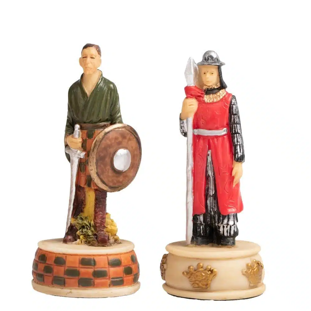 Jeu d'Echecs Guerre d'Indépendance de l'Ecosse en Résine & Échiquier en Similicuir - Image 16