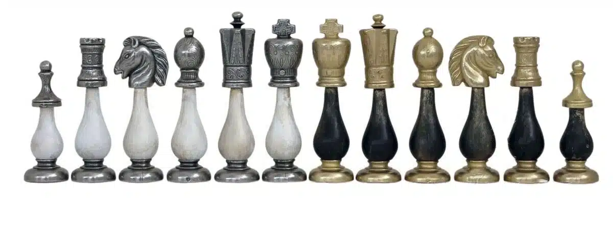 Jeu d'Echecs Noir et Blanc Staunton - Échiquier en Marbre et Bois avec Rangement & Jeu d'Échecs en Bois et Métal - Image 11