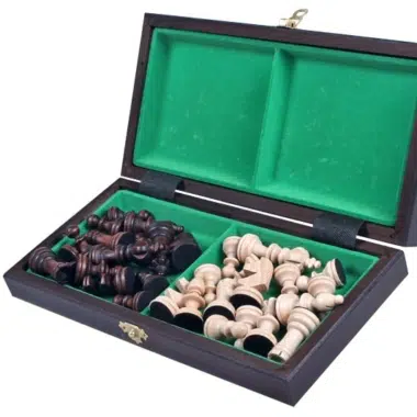 Alternative view of Petites Pieces Echecs en Bois et Plateau de Jeu en Bois Alphanumerique et Pliant