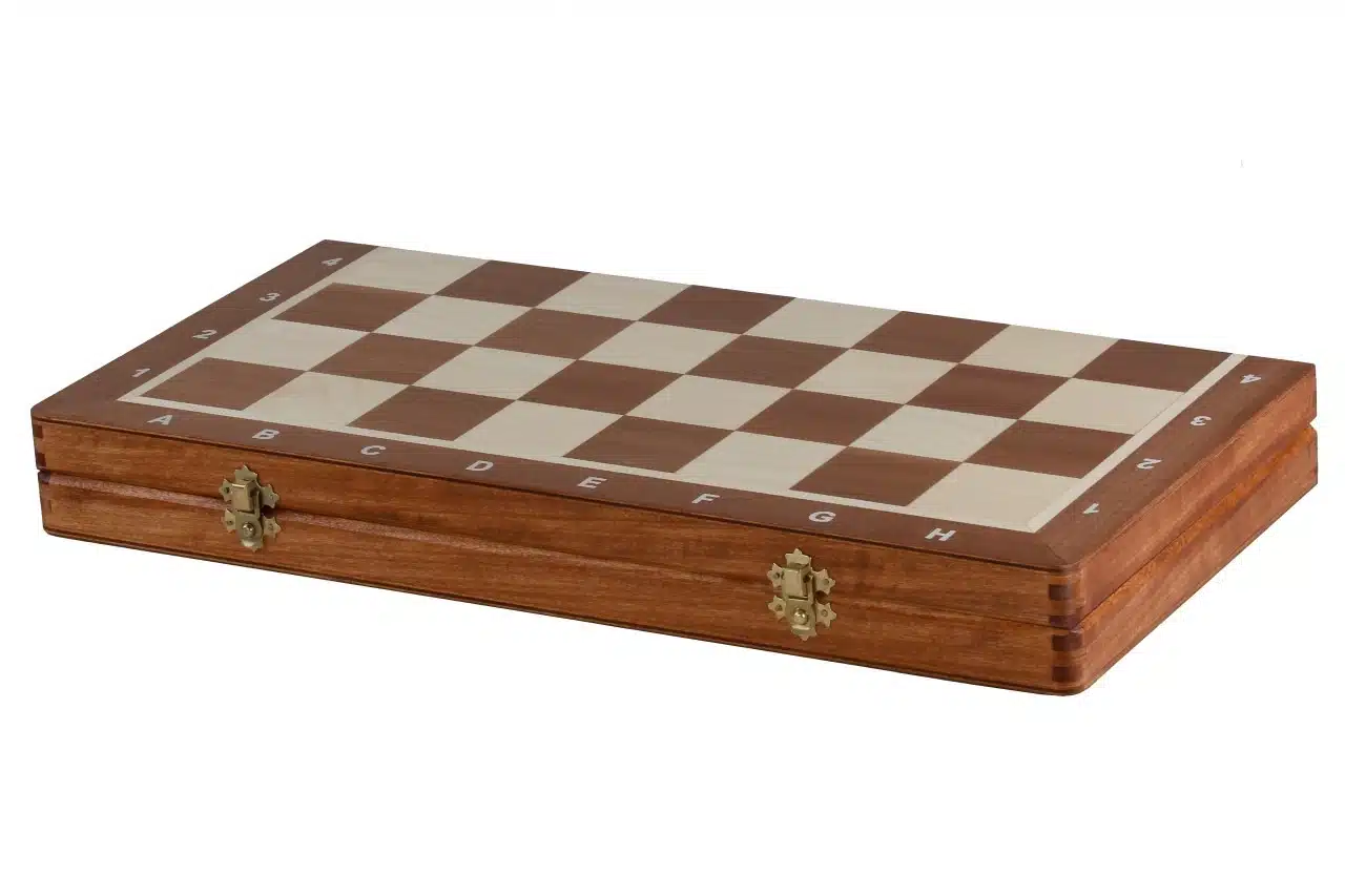 Echiquier en Bois Pliable et Pieces Echecs Staunton en Bois avec Rangement - Image 7
