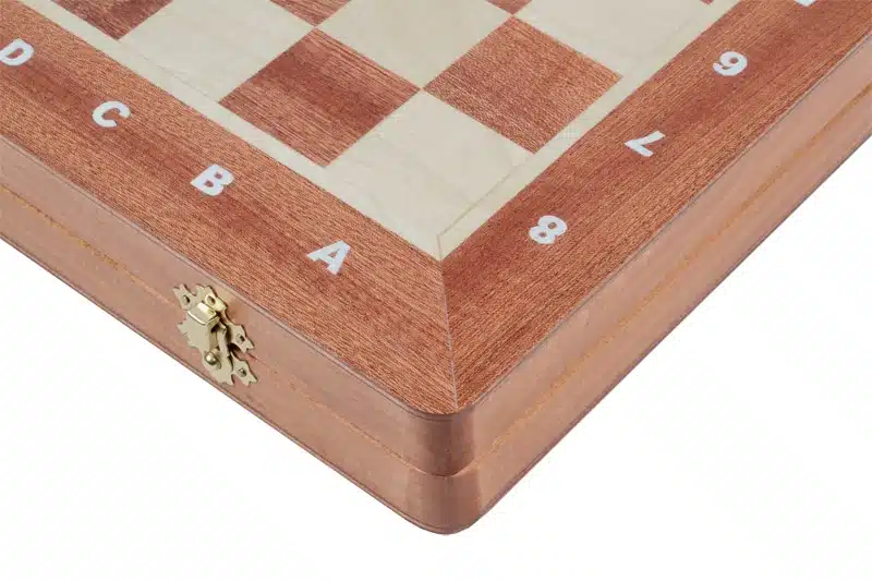 Pieces Echecs en Bois et Echiquier Pliant en Bois avec Rangement - Image 9