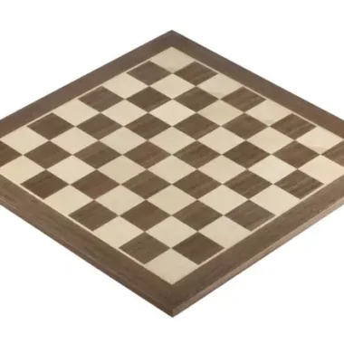 Ensemble Echiquier en Bois d'Érable et Noyer et Pieces Echecs Chevalier Allemand en Bois d'Acacia et Buis
