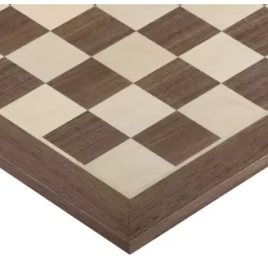 Ensemble Echiquier en Bois d'Érable et Noyer et Pieces Echecs Chevalier Allemand en Bois d'Acacia et Buis