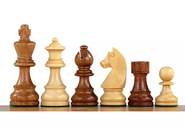 Ensemble Jeu d'Échecs Chevalier Allemand en Bois d'Érable et Acajou et Échiquier Alphanumérique