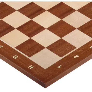 Ensemble Jeu d'Échecs Chevalier Allemand en Bois d'Érable et Acajou et Échiquier Alphanumérique