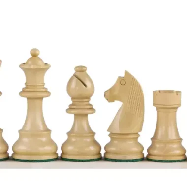 Ensemble de Pieces Echecs en Bois de Buis et Echiquier en Bois d'Érable et Padouk