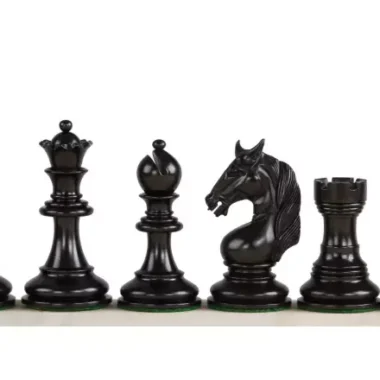 Pièces d'Échecs Licorne en Bois d'Ébène et Buis