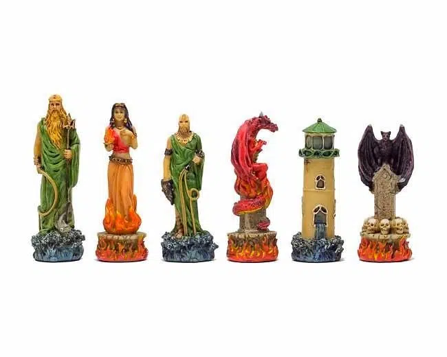 Ensemble Jeu d'Échecs Eau VS Feu et Échiquier avec Compartiments - Image 4