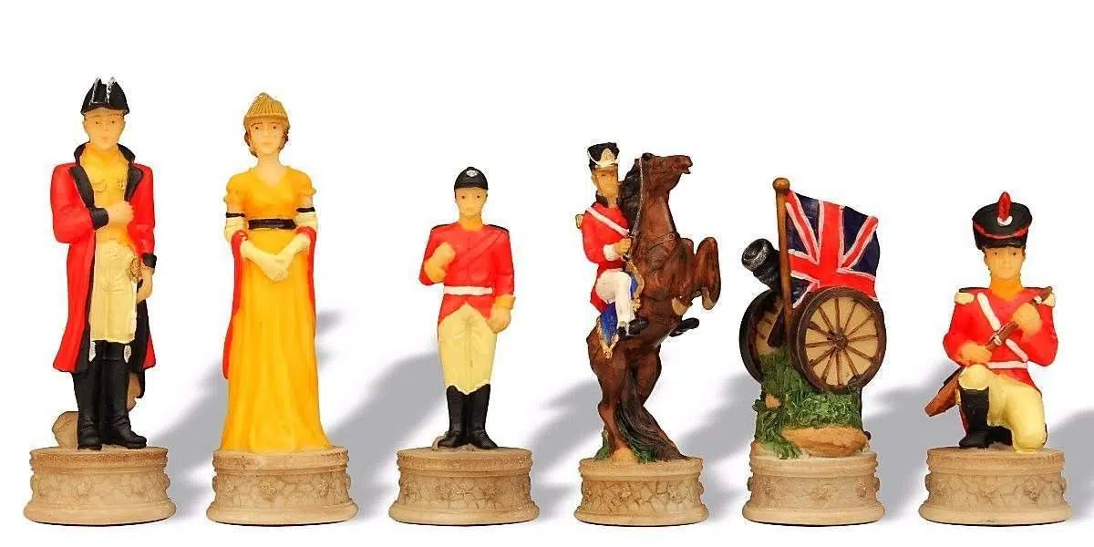 Ensemble Jeu d'Échecs Bataille de Waterloo et Échiquier en Bois - Image 4