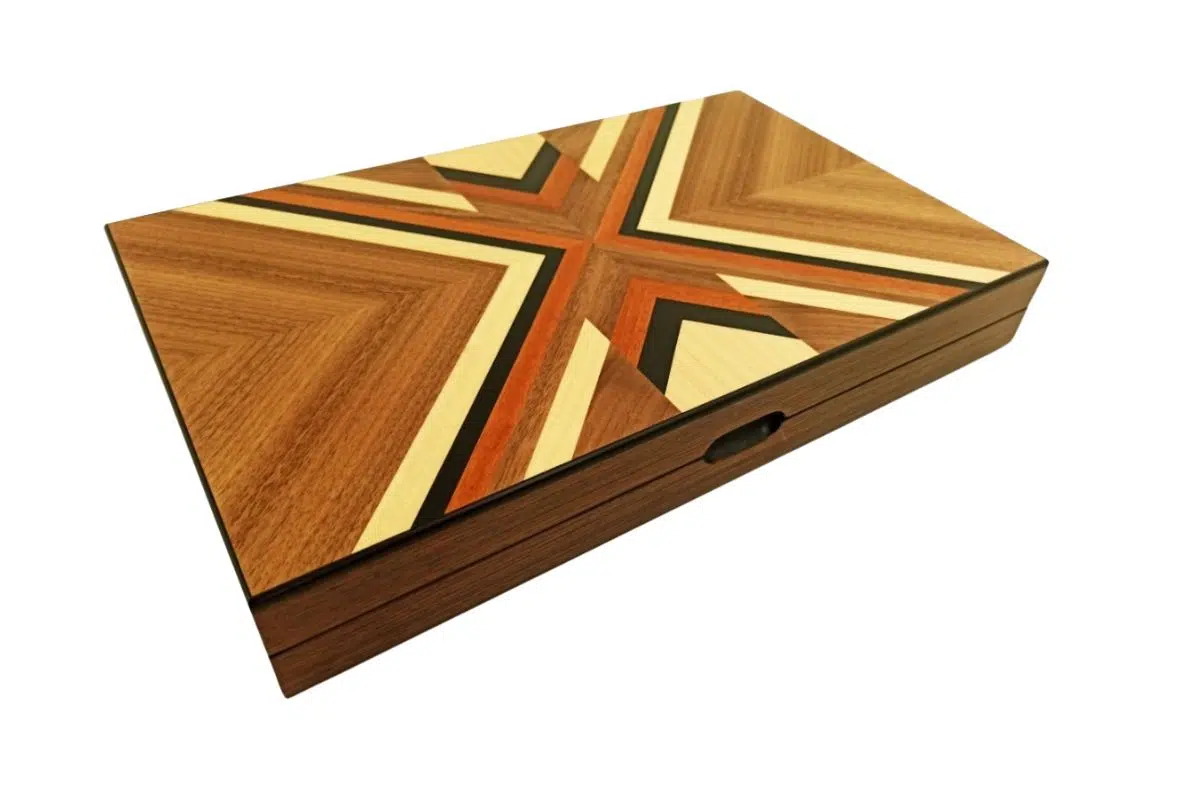 Ensemble de Backgammon Pliant en Bois - Image 3