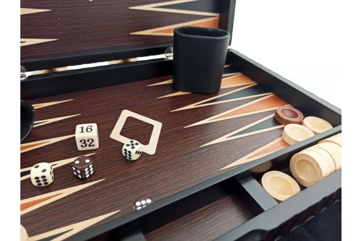 Ensemble de Backgammon Sculpté en Bois - Image 3