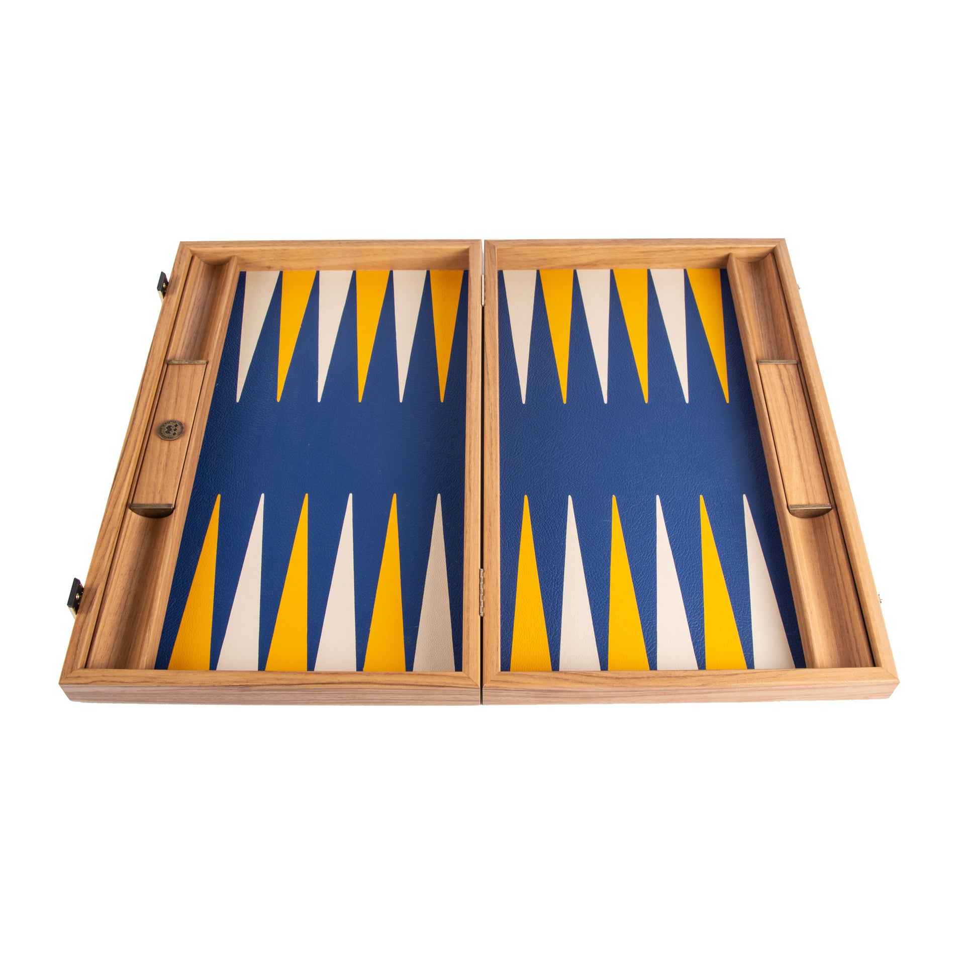 Backgammon en Similicuir Bleu Royal - Ensemble Backgammon Grand Format - Image 4
