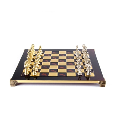 Alternative view of Ensemble de Jeu d'Echecs Staunton en Métal avec Coffret de Rangement