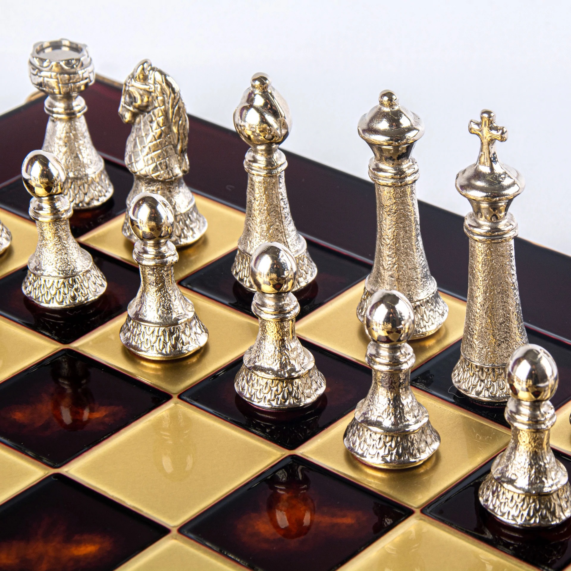 Ensemble de Jeu d'Echecs Staunton en Métal avec Coffret de Rangement - Image 19