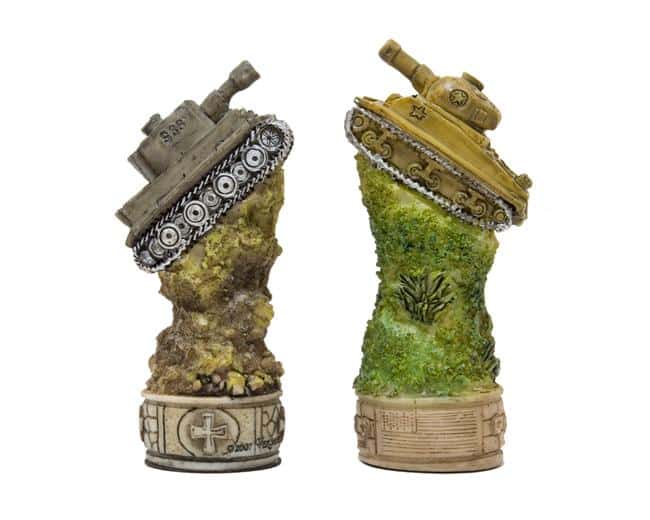 Ensemble de Jeu d'Échecs Seconde Guerre Mondiale - Pièces en Résine Peintes à la Main avec Rangement Intégré - Image 6