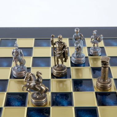 Ensemble de Jeu d'Échecs Grec et Romain en Métal - Échiquier 5 Coloris au Choix, avec Coffret de Rangement en Bois Stratifié - Image 24