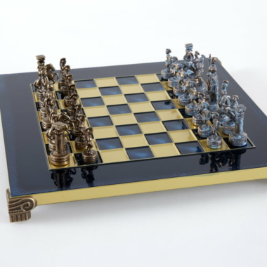 Ensemble de Jeu d'Échecs Grec et Romain en Métal - Échiquier 5 Coloris au Choix, avec Coffret de Rangement en Bois Stratifié - Image 11