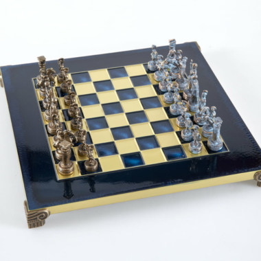 Ensemble de Jeu d'Échecs Grec et Romain en Métal - Échiquier 5 Coloris au Choix, avec Coffret de Rangement en Bois Stratifié - Image 12