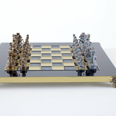 Ensemble de Jeu d'Échecs Grec et Romain en Métal - Échiquier 5 Coloris au Choix, avec Coffret de Rangement en Bois Stratifié - Image 14