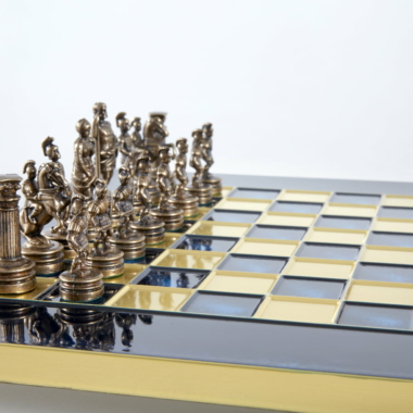 Ensemble de Jeu d'Échecs Grec et Romain en Métal - Échiquier 5 Coloris au Choix, avec Coffret de Rangement en Bois Stratifié - Image 16