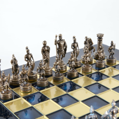 Ensemble de Jeu d'Échecs Grec et Romain en Métal - Échiquier 5 Coloris au Choix, avec Coffret de Rangement en Bois Stratifié - Image 25