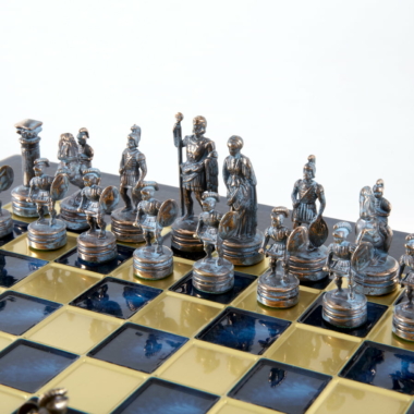 Ensemble de Jeu d'Échecs Grec et Romain en Métal - Échiquier 5 Coloris au Choix, avec Coffret de Rangement en Bois Stratifié - Image 22