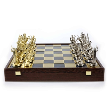 Alternative view of Grand Jeu d'Echecs Mythologie Grecque - Echiquier avec Compartiment de Rangement