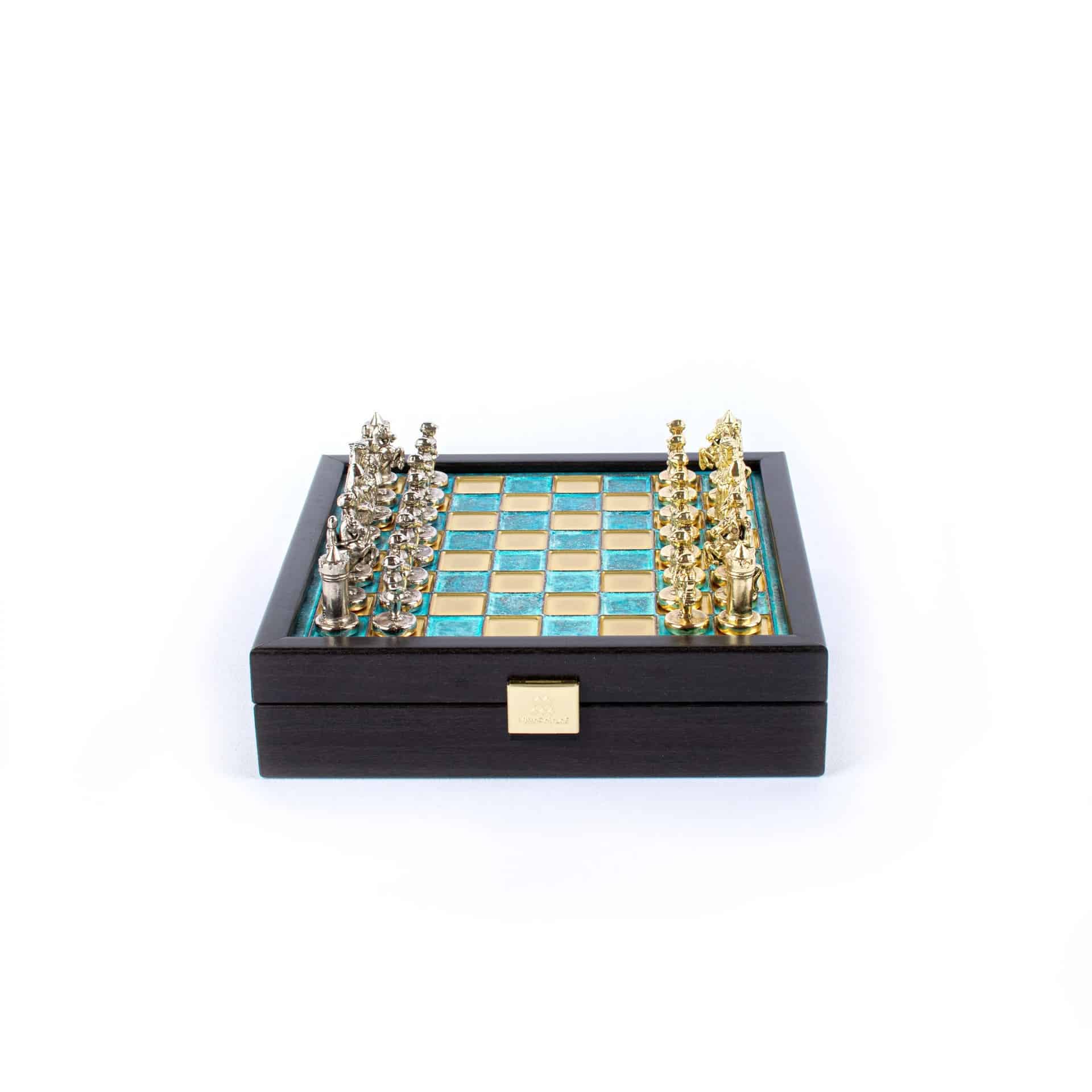 Ensemble de Jeu d'Échecs Empire Byzantin avec Coffret de Rangement - Or & Argent - Image 6