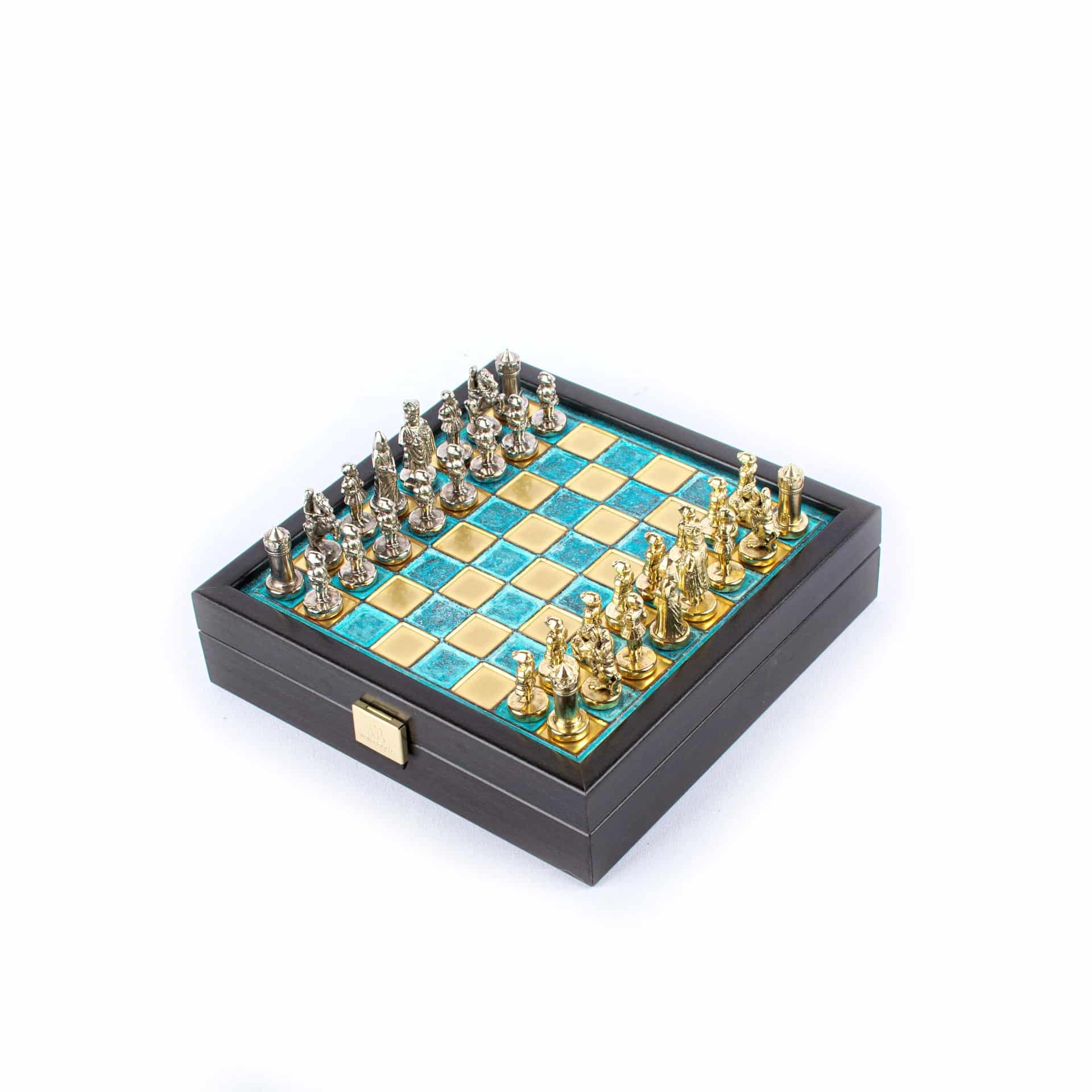 Ensemble de Jeu d'Échecs Empire Byzantin avec Coffret de Rangement - Or & Argent - Image 8