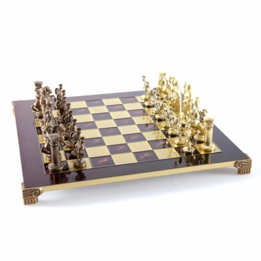 Alternative view of Ensemble Jeu d'Echecs Période Greco Romaine Bronze et Doré