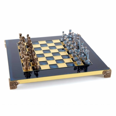 Ensemble de Jeu d'Échecs Grec et Romain en Métal - Échiquier 5 Coloris au Choix, avec Coffret de Rangement en Bois Stratifié - Image 13