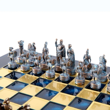 Ensemble de Jeu d'Échecs Grec et Romain en Métal - Échiquier 5 Coloris au Choix, avec Coffret de Rangement en Bois Stratifié - Image 19