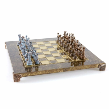Ensemble de Jeu d'Échecs Grec et Romain en Métal - Échiquier 5 Coloris au Choix, avec Coffret de Rangement en Bois Stratifié - Image 8