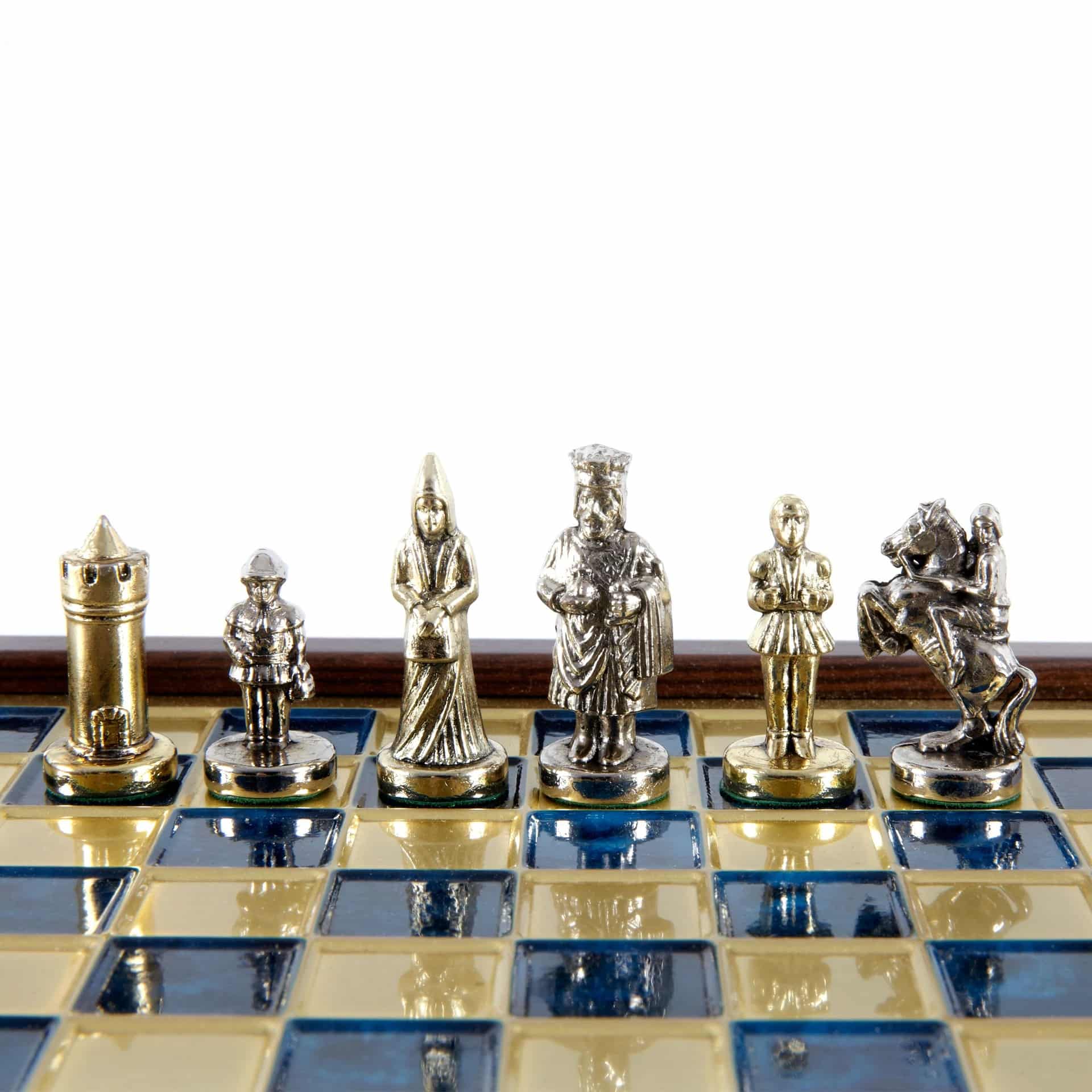 Ensemble de Jeu d'Échecs Empire Byzantin avec Coffret de Rangement - Or & Argent - Image 18