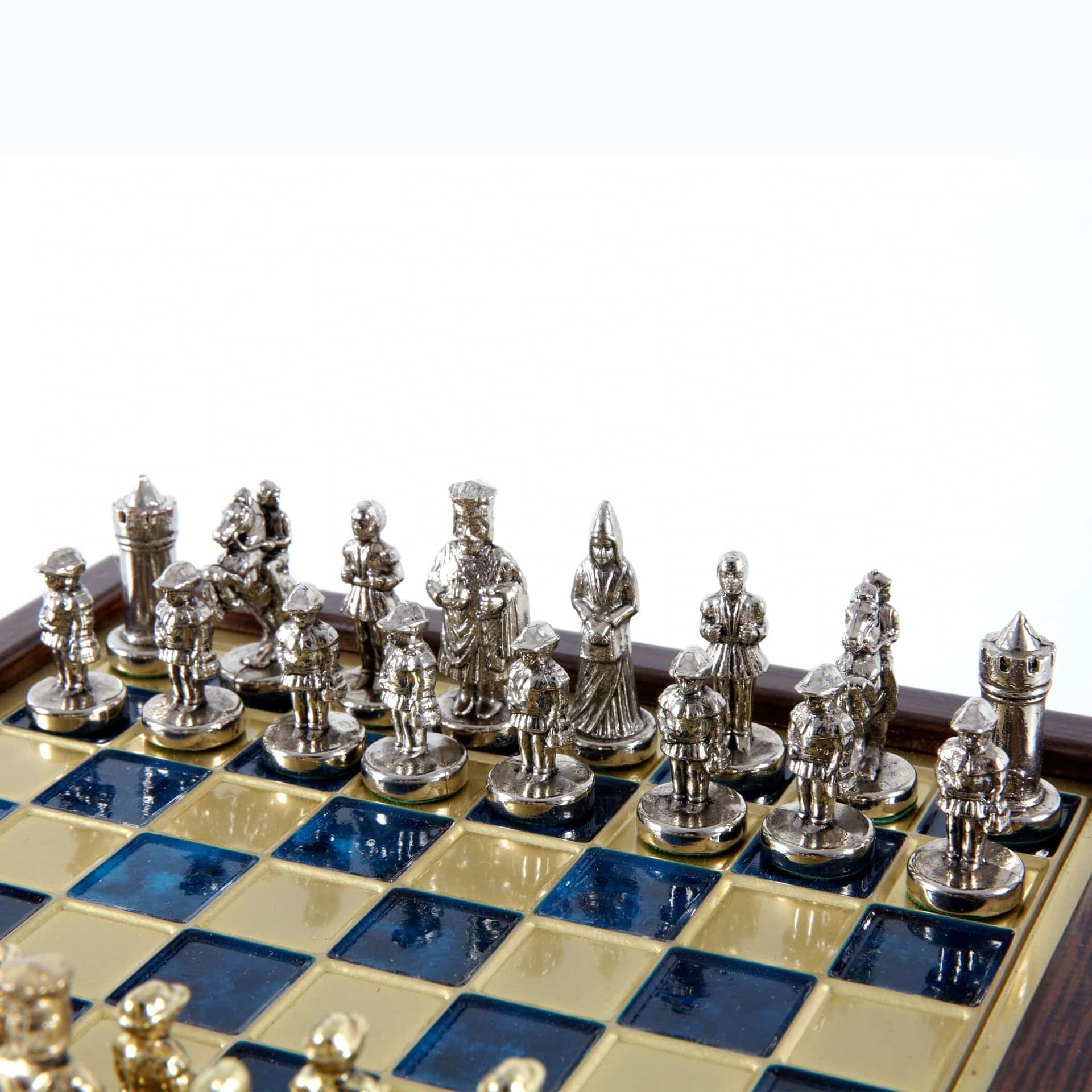 Ensemble de Jeu d'Échecs Empire Byzantin avec Coffret de Rangement - Or & Argent - Image 20