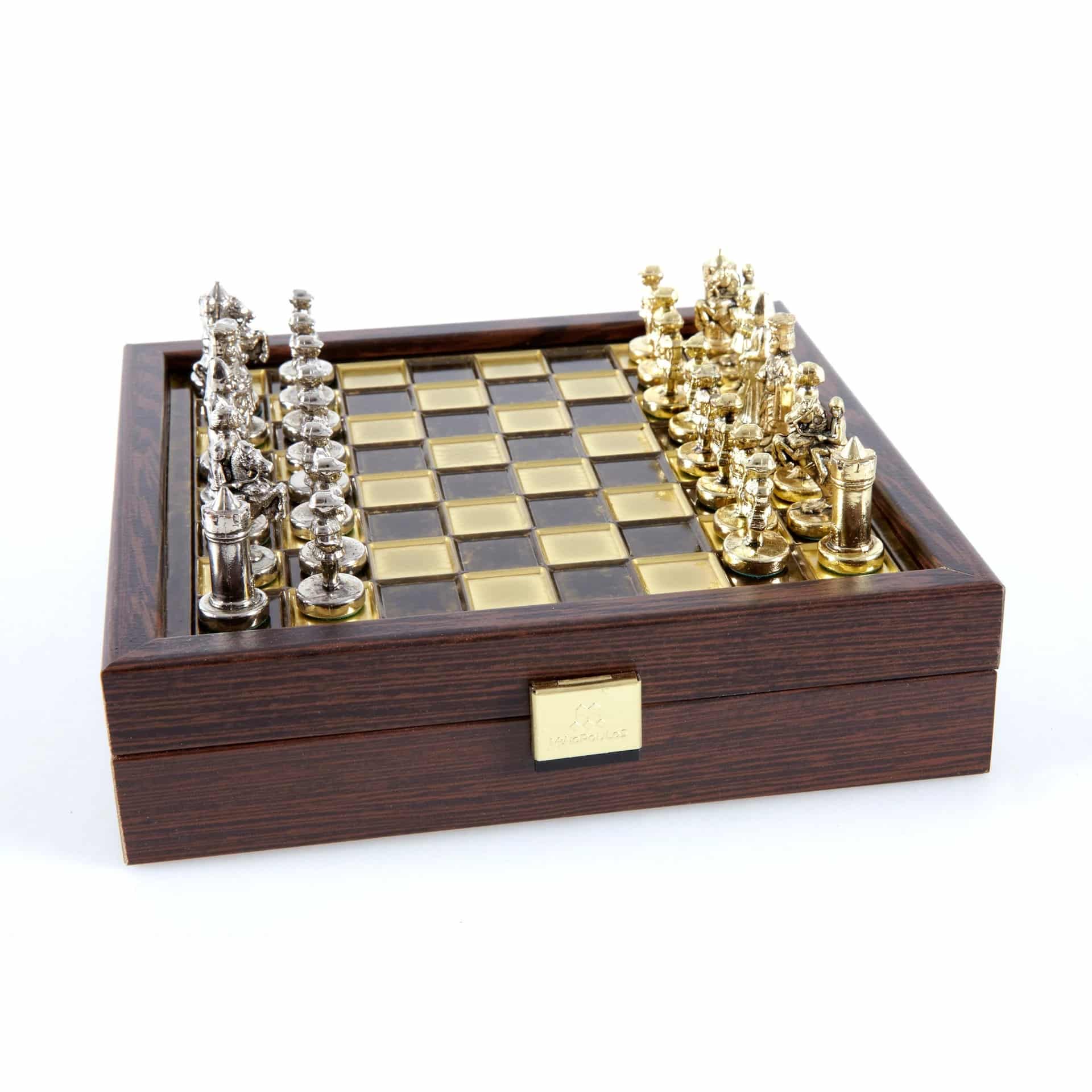 Ensemble de Jeu d'Échecs Empire Byzantin avec Coffret de Rangement - Or & Argent - Image 22